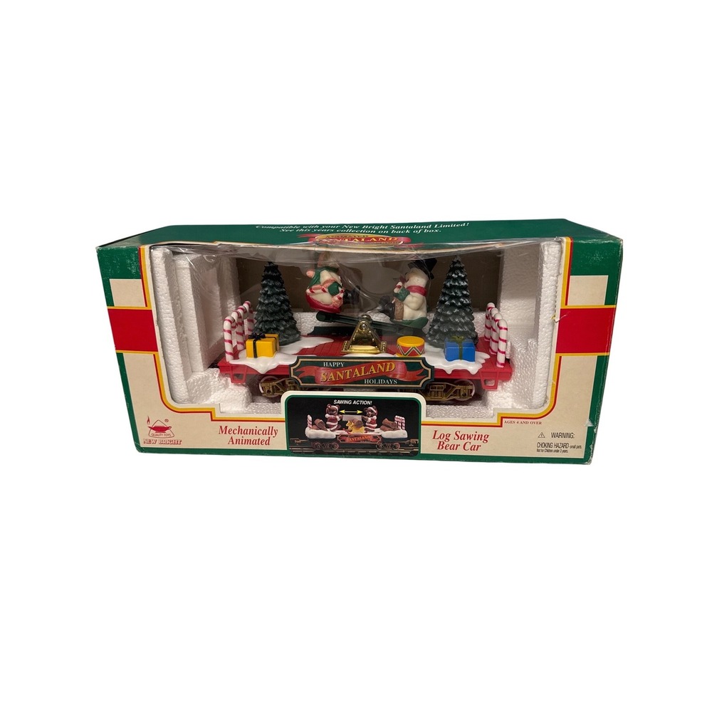 New Bright Santaland Animated See-Saw Snowman Train Car No 88WG Large Scale